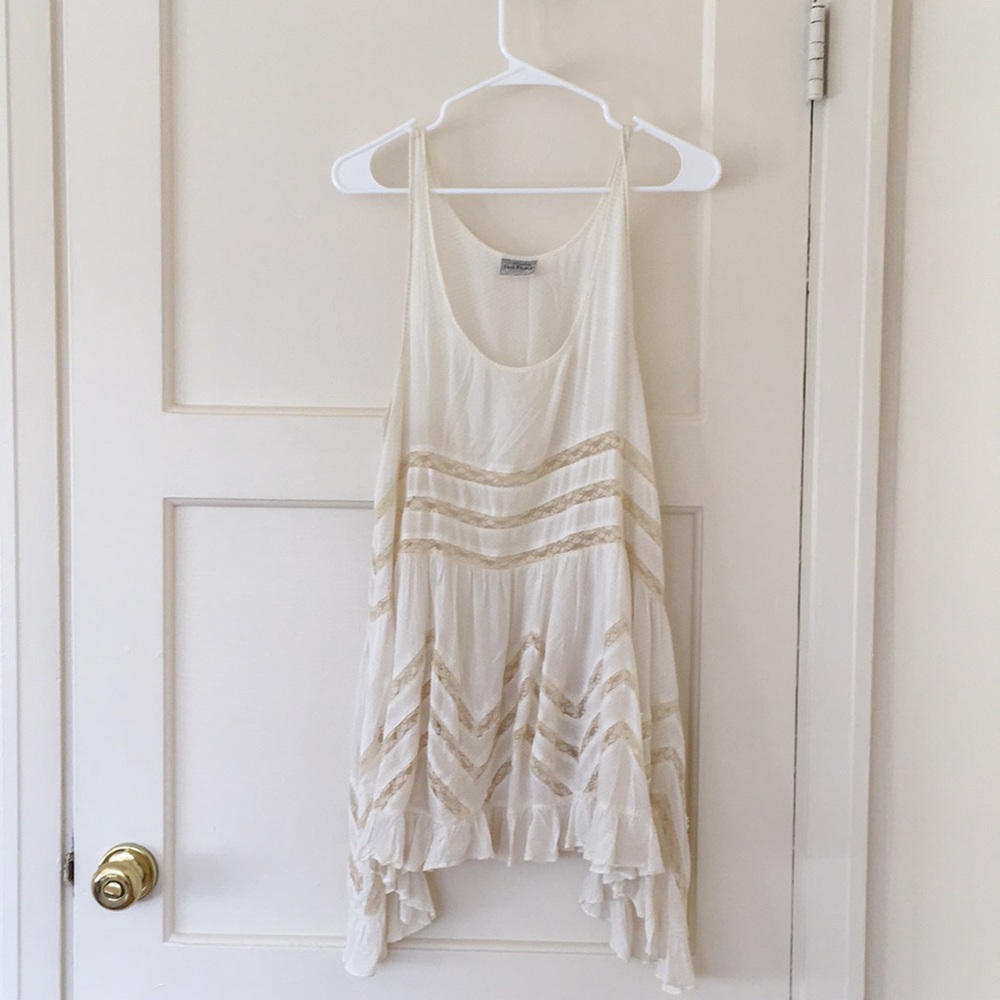 Free People Intimately Voile and Lace Trapeze Slip